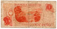 Argentina - 1 Peso - Cédula Estrangeira - UTG - Foto 2
