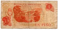 Argentina - 1 Peso - Cédula Estrangeira - R - Foto 2