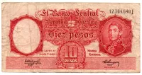 Argentina - 10 Pesos - Cédula Estrangeira - BC