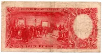 Argentina - 10 Pesos - Cédula Estrangeira - BC - Foto 2