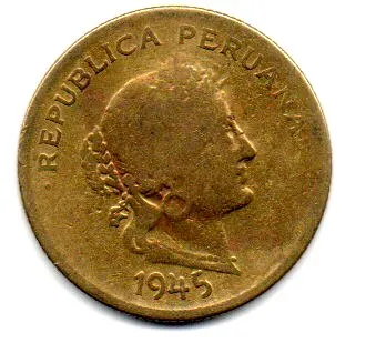 Peru - 1945 - 20 Centavos