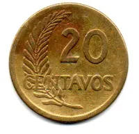 Peru - 1945 - 20 Centavos - Foto 2