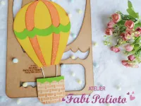  G1.704 Gabarito de Moldes em MDF Balão Big Meios de Transporte - Foto 2