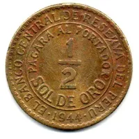 Peru - 1944 - 1/2 Sol