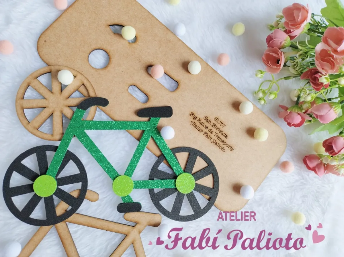 G1.707  Gabarito de Moldes em MDF Bicicleta  Big Meios de Transporte