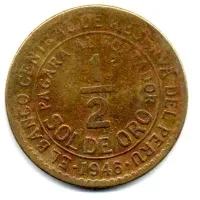 Peru - 1946 - 1/2 Sol
