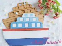 G1.708  Gabarito de Moldes em MDF Navio  Big Meios de Transporte