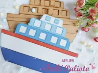 G1.708  Gabarito de Moldes em MDF Navio  Big Meios de Transporte - Foto 3