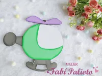 G1.709  Gabarito de Moldes em MDF Helicóptero  Big Meios de Transporte - Foto 3