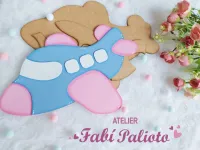 G1.711  Gabarito de Moldes em MDF Avião  Big Meios de Transporte - Foto 2