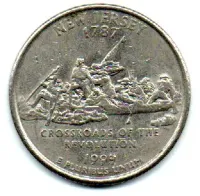 Estados Unidos - 1999P - 25 Cents - New Jersey - State Quarter Dollar