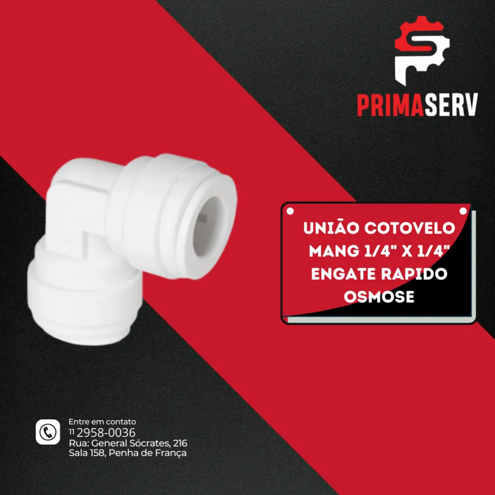 UNIÃO COTOVELO MANG 1/4" X 1/4" ENGATE RAPIDO OSMOSE