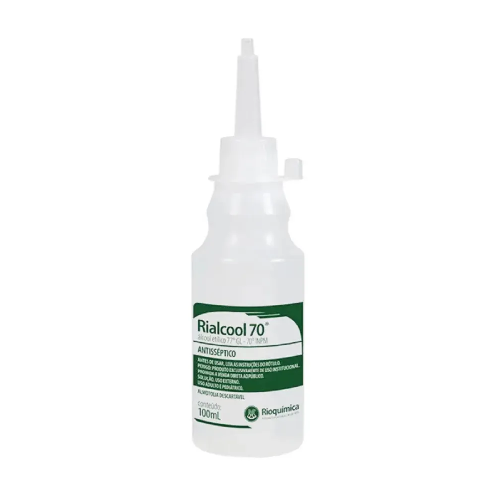 Alcool  Liquido 70% Antisseptico 100ml RIOQUIMICA Imagem