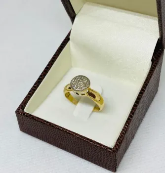  Anel de ouro amarelo 18k - chuveiro - ACH130 - Foto 2