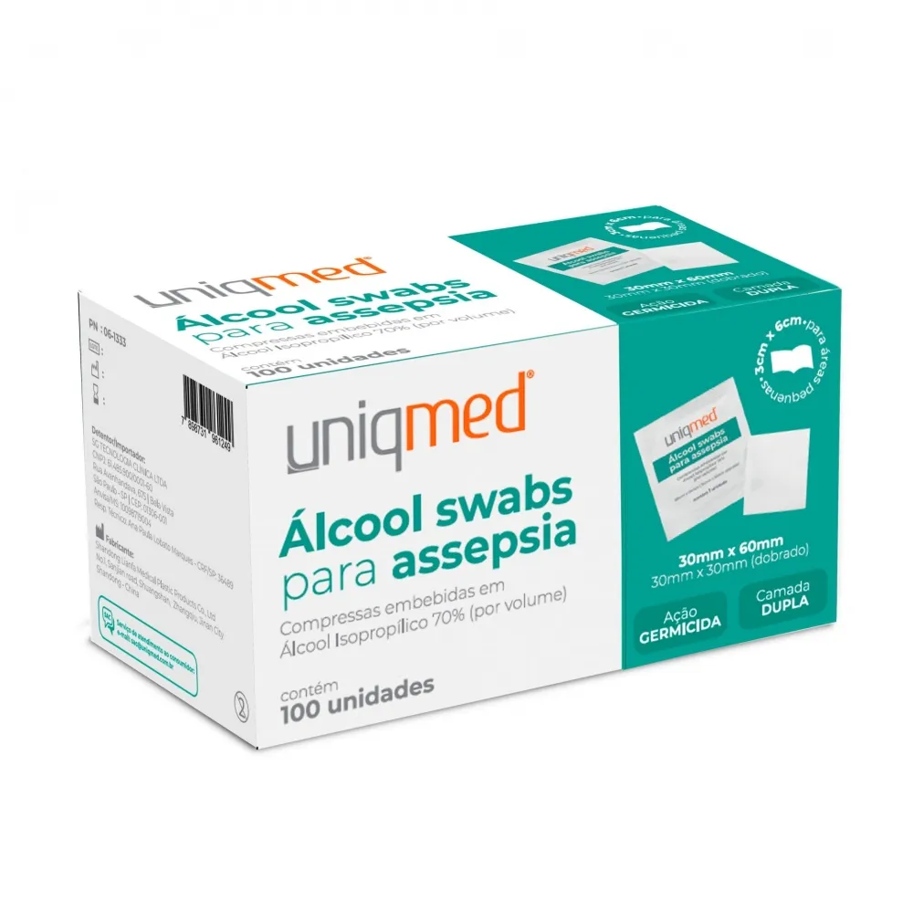 Álcool Swabs UNIQMED Imagem