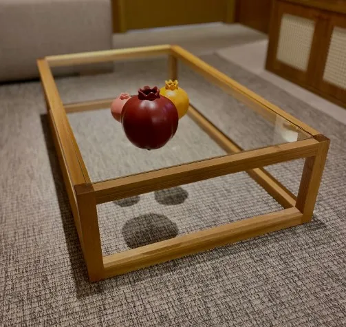 Mesa de centro wood glass Imagem