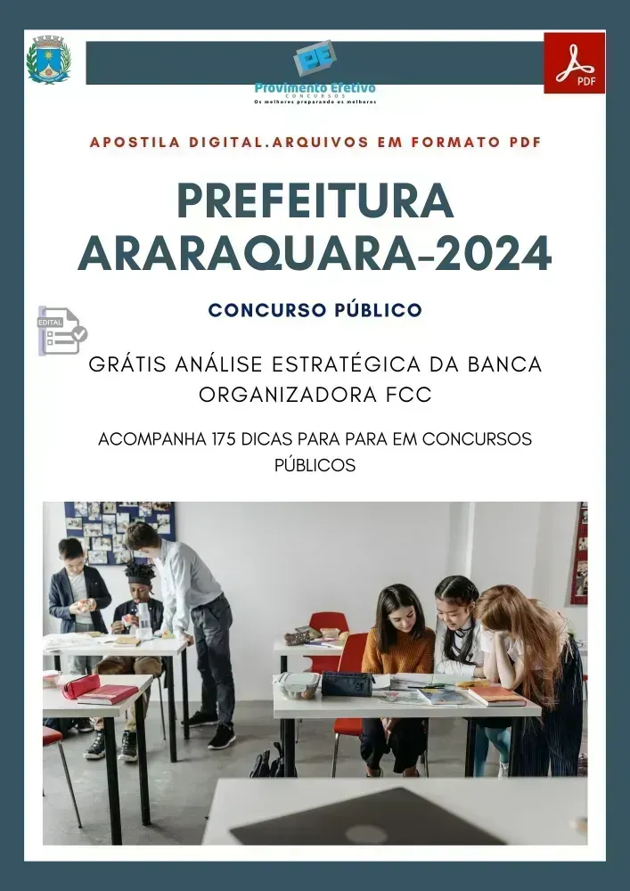 Apostila Pref Araraquara Economista 2024 Imagem