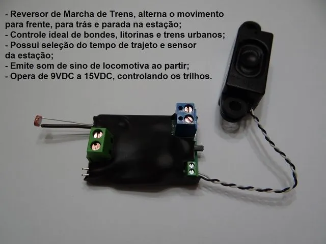 Reversor Automático  marcha de trem DC - ATRD1 - Ark TRENS 