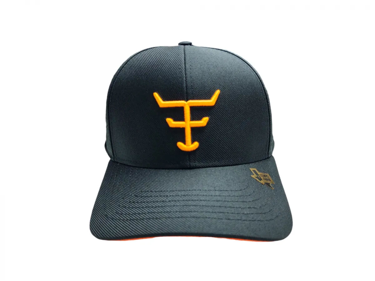 Ref: TF 758 - Boné Country Texas Farm - Cor Preto/Laranja