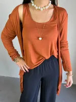  MANTELA EM MALHA PREMIUM  - TERRACOTA - Foto 2