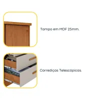 Cômoda 5 Gavetas 2 Portas Fortuna - Foto 7