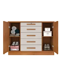 Cômoda 5 Gavetas 2 Portas Fortuna - Foto 3