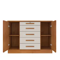 Cômoda 5 Gavetas 2 Portas Fortuna - Foto 4