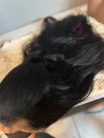 60/65cm  350 gramas Lace Front HD humana Eda  cabelo brasileiro reparticao livre big - Foto 11