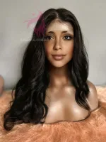 Eda 60/65cm  350 gramas Lace Front HD humana Eda  cabelo brasileiro reparticao livre big - Foto 15