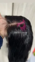 Eda 60/65cm  350 gramas Lace Front HD humana Eda  cabelo brasileiro reparticao livre big - Foto 8