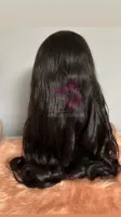 Eda 60/65cm  350 gramas Lace Front HD humana Eda  cabelo brasileiro reparticao livre big - Foto 5