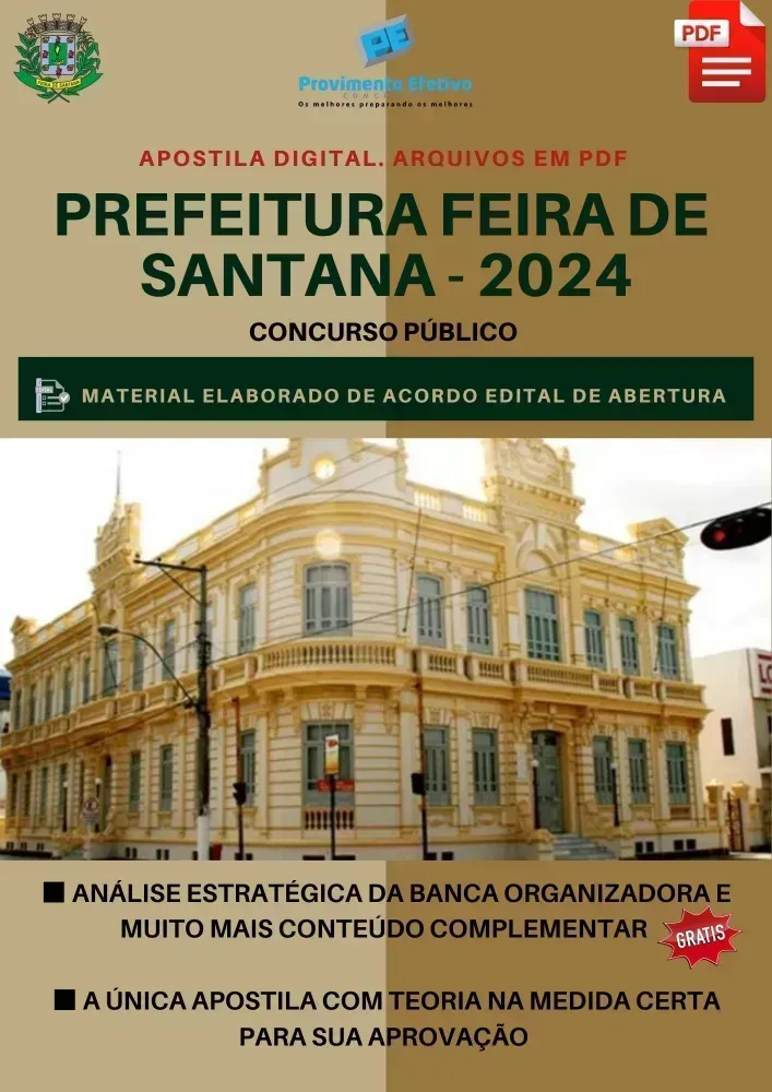 Apostila Feira de Santana ALMOXARIFE 2024