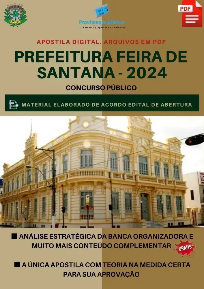 Apostila Feira de Santana Técnico Segurança do Trabalho 2024 Imagem