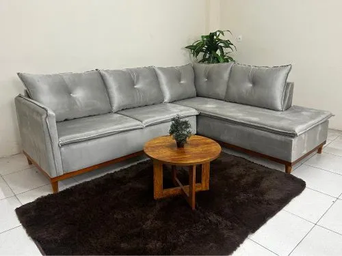 Sofá de Canto 2 x 3 Lugares Malibu – Veludo 2.40x200