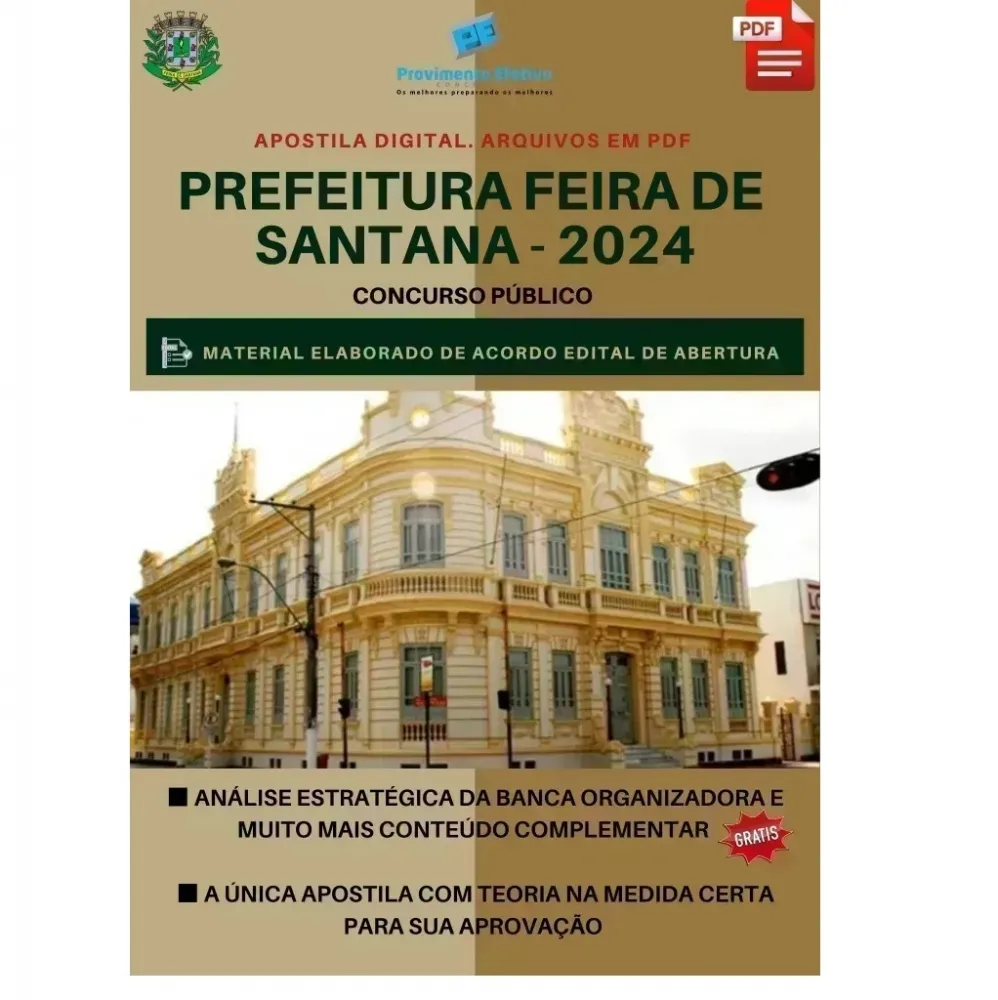 Apostila Pref Feira de Santana JORNALISTA 2024 Imagem