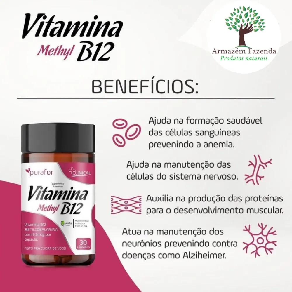 Vitamina B12 30 cps Purafor Imagem