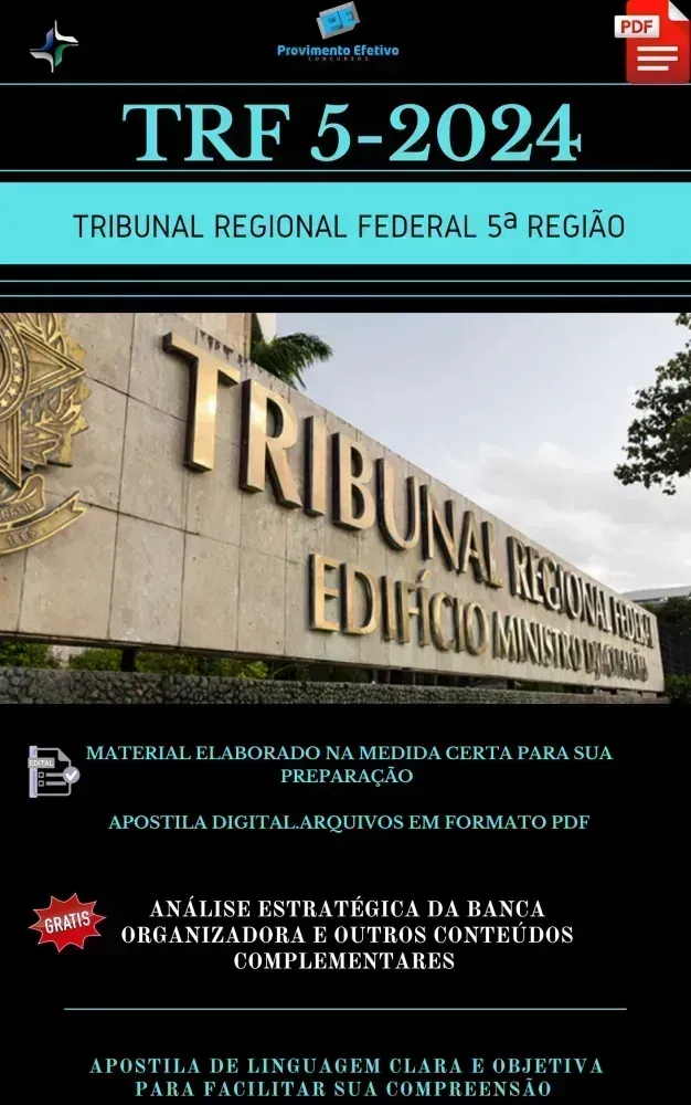 Apostila TRF 5 Região 2024 ESTATÍSTICA Analista Judiciário