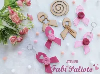 G1.716  Gabarito de Moldes em MDF Laço Outubro Rosa - Foto 2