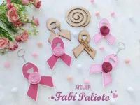 G1.716  Gabarito de Moldes em MDF Laço Outubro Rosa - Foto 3