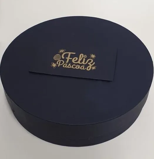 Redonda Cartonada Diam. 20,0 x 5,0 Altura c/ Feliz Páscoa