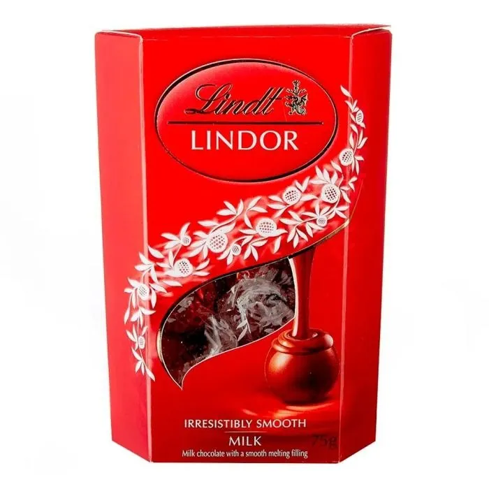 Chocolate ao Leite Lindt Lindor Caixa 75g Imagem