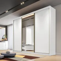 Guarda-Roupa Diamond 3 Portas 2,42 100% MDF - Foto 2