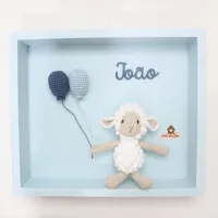 Ovelha - Quadro Retangular - Porta Maternidade