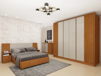 Roupeiro 6 Portas Barcelona Ripado