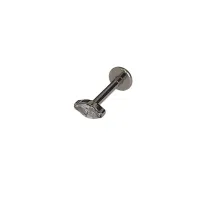 Labret NAVETE SLIM em Titânio 1.2mm com Pedra TIT16 - Foto 3