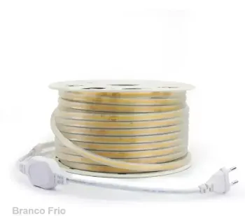 MANGUEIRA LED COB BRANCA QUENTE 3000k  220v rolo 50 metros