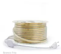  MANGUEIRA LED COB BRANCA QUENTE 3000k  220v rolo 100 metros - Foto 11