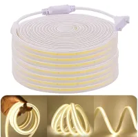  MANGUEIRA LED COB BRANCA QUENTE 3000k  220v rolo 100 metros - Foto 17