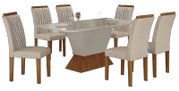 Mesa 6 Cadeiras Larissa 90x180 - Foto 3