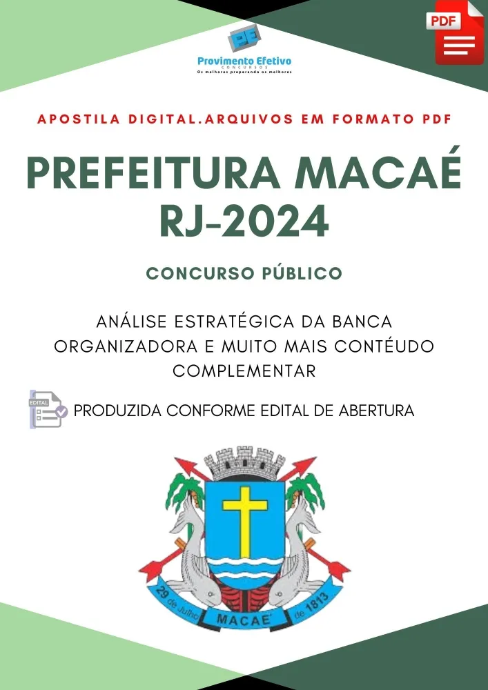 Apostila Prefeitura Macaé RJ Médico Perito 2024 Imagem